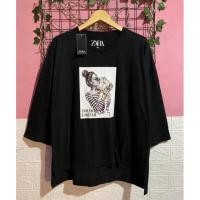 ราคา Basic Oversize Top ZARA Womens Jumbo 7/8 Sleeve T-Shirt / Casual Top (23990564418)