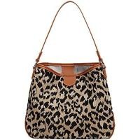 ราคา Yohra Animal Print Canvas Tote Bag for Women Shoulder Bag with Zipper Pocket Leopard Print Top Handle Handbag (52315684013)