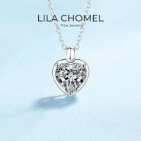 ราคา KH7A ลูกสาววันผู้ใหญ่ 18K สร้อยคอทองคําขาวของขวัญวันเกิดสาว 1/2CT หัวใจ Moissanite เพชรงานแต่งงานผู้หญิงวันวาเลนไทน์ (42383214446)