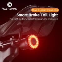 ราคา WEST BIKING ไฟท้ายจักรยาน Smart Sensing MTB จักรยานเสือหมอบไฟท้าย IPX6 กันน้ํา Type-C ชาร์จไฟท้ายขี่จักรยานอุปกรณ์เสริม (43881803715)