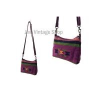 ราคา กระเป๋าผ้าทออินเดีย crossbody งาน vintage handmade ทอลายกราฟฟิค สีม่วง สไตล์ hippie bohemian มือสองสภาพดีจากตู้ญี่ปุ่น (25710488185)