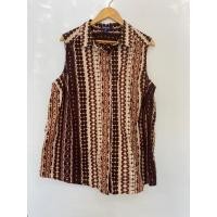 ราคา ฝ้ายหนา อกหน้าผ้า 54 นิ้ว ROAMAN’S ยาว 30 cotton เสื้อสาวอวบ แขนกุด ลายเสือ (26558233562)