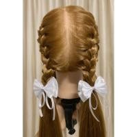 ราคา กิ๊ฟติดผม โบว์นักเรียน เปียคู่สีขาว (Handmade) (41278991774)