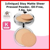 ราคา [Clinique] Stay Matte Sheer Pressed Powder, Oil-Free, 7.6g, 1 ชิ้น / แป้งอัดแข็งที่ใช้โดยผู้หญิงเกาหลี / ปลอดเงา (56564023332)