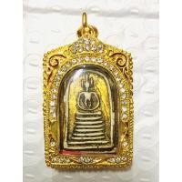 ราคา พระสมเด็จ วัดเกศไชโย พิมพ์ฐาน 7 ชั้น (นิยม) ปิดทองคำเปลว เลี่ยมในตลับทองพร้อมใช้ (16440640313)