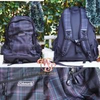 ราคา Coleman กระเป๋าเป้สะพายหลัง ลายสก๊อตพื้นดำ [ของแท้ 100%] มือสอง ️ (46959435335)