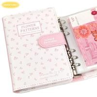 ราคา ADVENTUREX Budget Binder, หน้าด้านใน PU หนังเงิน Binder, ดอกไม้น่ารัก A6 ขนาดซอง Organizer การเงินส่วนบุคคล (57566993556)