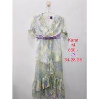ราคา จั๊มสูทยาวขาสั้นผ้าชีฟองลายดอกสีพาสเทล KARAT SIZE M (8293660686)