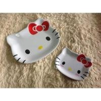 ราคา จานเมลามีนคู่เนื้อดี ใหญ่ เล็ก Hello Kitty (1420064994)
