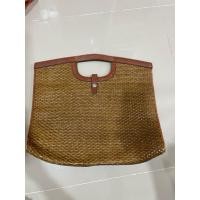 ราคา กระเป๋าถือวินเทจ PELLE BORSA แบรนด์แท้ญี่ปุ่น งานสานผสมหนังแท้ ทรงถือหูจับเจาะช่อง (Cut-out) กระเป๋ามือสองสภาพดี" (47416517439)