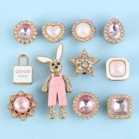 ราคา รองเท้าแตะกระต่ายโลหะผสมหินสีชมพูรองเท้าแตะตกแต่งเสน่ห์ในหลายรูปแบบ-อลิซกระต่าย (56254091643)