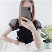 ราคา เกาะอกสม็อคแขนแก้วแต่งผีเสื้อ แขนพอง (9874418480)