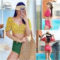 ราคา BikiniTime (M-XL) SB124 มี2สี สีเหลือง,สีแดง ชุดว่ายน้ำบิกินี่ ทูพีซ กางเกงเอวสูง มีฟองน้ำเสริม ชุดเที่ยวทะเล (7146840621)