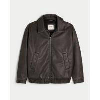 ราคา ✨พร้อมส่งHollister Vegan Leather Jacket in Black แท้ (41073402611)