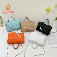 ราคา WPSISE กระเป๋าสะพายข้างผู้หญิง, Quilted Top Handle Chain Shoulder Bag, Fashion Chain Shoulder Strap Flap Front Flap Handbag Womens Daily Set (57416714775)