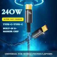 ราคา 1.2m สายชาร์จเร็ว 240W Fast Charging Data Cable Type-C to Type-C สายชาร์จ (29857842175)