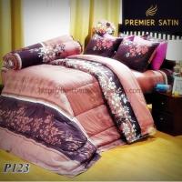 ราคา SatinPremier ผ้าปูที่นอนกันไรฝุ่น P123 ลายคลาสสิค ชุดเครื่องนอนซาติน ลายClassic ลายธรรมดา (782785716)