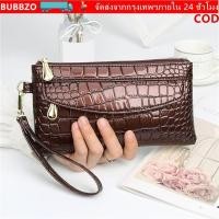 ราคา กระเป๋าสตางค์ยาวสำหรับผู้หญิง ดีไซน์แฟชั่นจากหนังจระเข้ สีแดง พร้อมซิปคู่ (54356998667)