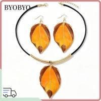 ราคา BYOBYO Leaf Jewelry Set, Vintage Elegant Necklace Set, Creative Bohemian Choker Jewelry Gift (41033929218)