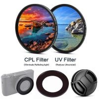 ราคา UV CPL Filter & อะแดปเตอร์แหวนเลนส์สําหรับ Sony ZV-1 ZV1 ZV1II RX100 Mark VII VI V VA IV III II RX100M7 RX100M6 RX100M5 กล้อง (55513400961)