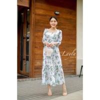 ราคา เดรสยาว งานป้ายVip เดรสลายดอกไม้ ชุดไปทะเล ชุดไปงาน เดรสออกงาน (8128341377)