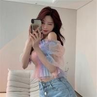 ราคา เสื้อปาดไหล่ สายรุ้ง น่ารัก เซ็กซี่ พร้อมส่งในไทย (40254218780)