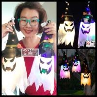 ราคา (1 ตัว) โคมไฟ LED ผีน้อย โคมแขวน หุ่นแขวน หุ่นผี โมบาย ของแต่งบ้าน ฮาโลวีน decoration halloween m24 (23457136669)