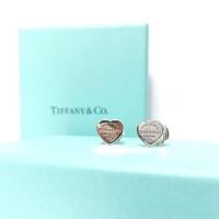 ราคา Used Like New Tiffany & Co. Return to Tiffany® Heart Tag Stud Mini Earrings (51457252024)