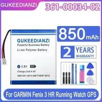ราคา สําหรับ Garmin Fenix 3 HR นาฬิกาวิ่ง Gps แหล่งจ่ายไฟที่เชื่อถือได้ 850mAh แบตเตอรี่ Gps 361-00034-02 (57262138946)