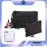 ราคา Momoso Metallic Pouch Bag Wallet / Womens Cosmetic Wallet Make Up Pouch (23603176302)