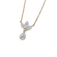 ราคา Jubilee Diamond จี้เพชรพร้อมสร้อยคออิตาลี Victorious Bloom Triple Petal Pendant with Chain เพชรแท้ (55310321029)