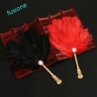 ราคา FUSIONEDGE พัดลมตกแต่งงานฝีมือขนนก Dance Performance พัดลมขนนก, แบบพกพาโบราณ Hanfu คอสเพลย์ Props Cheongsam รันเวย์ อุปกรณ์ประกอบฉากเต้นรําอุปกรณ์จัดงานแต่งงาน (50166319204)