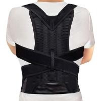 ราคา Correctorท่าทางสําหรับผู้หญิงและผู้ชาย,ปรับกลับ Straightener Posture Corrector,Upper Lower Back Brace Support Belt for Men Women Body Neck Shoulder Trainer (XXXXL, สีดํา) (47966018758)