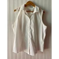 ราคา TALBOTS ไซส์ XL อกหน้าผ้า 48 นิ้ว ยาว 27 เสื้อเชิ้ต สีขาว แขนกุด สาวอวบ เสื้อสาวอวบ (19393708138)
