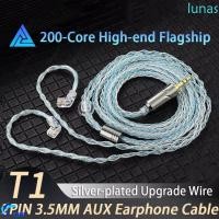 ราคา LUNASOL สายหูฟัง KZ สายอัพเกรด 8-Strand QKZ T1 สายหูฟัง, Consumer Electronics 0.75 มม.2Pin Silver Plated 200 Core TC KZ หูฟังแบบมีสายอุปกรณ์เสริมชุดหู (41050474203)