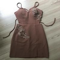ราคา เดรส ผูกหลัง สีน้ำตาล งานป้าย size s my wynn (1233793048)