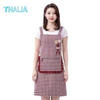 ราคา ไทยลีอา ผ้ากันเปื้อนผู้หญิง, ชุดเอี๊ยมผ้าฝ้าย ผ้ากันเปื้อนทําอาหารกระเป๋าขนาดใหญ่, ผ้ากันเปื้อนเชฟลายสก๊อตน้ํามันในครัวเรือนสําหรับห้องครัว (54415850325)