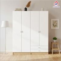 ราคา AP Furniture ตู้เสื้อผ้าบานเปิด ขนาด 80 ซม. รุ่น B1 B2 ( 80x50x190 ซม. ) ไม่รวมประกอบ (58000835516)