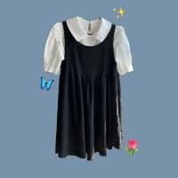 ราคา ชุดเดรสกระโปรงสีดำ แถมเสื้อขาว มือสอง (24978077303)