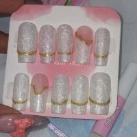 ราคา เล็บ เล็บปลอม เล็บปลอม เล็บเจล เล็บเจลสีขาว เล็บปลอมสีขาว เล็บเจลแท้ มีกาวตะไบแถมฟรี สินค้าพร้อมส่ง (28478750865)