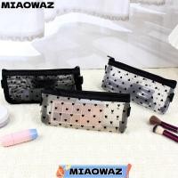 ราคา แม้วwz กระเป๋าเครื่องสําอาง,ตาข่ายสีดําหัวใจพิมพ์กระเป๋าแต่งหน้า,กระเป๋าซิปใสปากกา (49166330805)