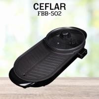 ราคา CEFLAR เตาปิ้งย่างไฟฟ้า + ชาบู รุ่น FBB-502 สีดำ (48954969148)