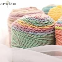 ราคา SERENBLOOM 100grams ผ้าพันคอผ้าฝ้าย Warm Rainbow สีเสื้อกันหนาวโซฟาเบาะทอมือ (56163105474)