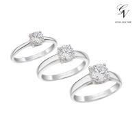 ราคา Gems and Vow - แหวนหญิง แบบเพชรชู 3 ขนาด เพชรCZ น้ำ 100 เทียบเท่าเพชร 0.35/0.75/1.0 กะรัต (RW-S015-035/075/100) (47855580205)