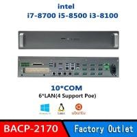 ราคา 2U พีซีอุตสาหกรรมไร้พัดลม H110/Q170 Intel Core i3-8100 i5-8500 i7-8700 รองรับ 6 * LAN 10 * 8 * USB PCIe X16 M.2 (28731244567)