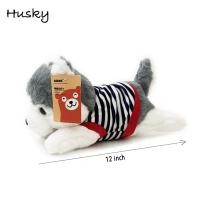 ราคา ตุ๊กตา หมา ไซบีเรียน ฮัสกี้ หมอบ สวมเสื้อ / Husky Dog 12 นิ้ว (20393742690)