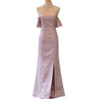 ราคา ชุดราตรีมือ 2 ชุดราตรียาวสีชมพู สายเดี่ยว ปาดไหล่ เน้นเอวกระโปรงยาวเข้ารูปทรงหางปลา ผ่าหน้าขา แบบเรียบหรู (10560164639)