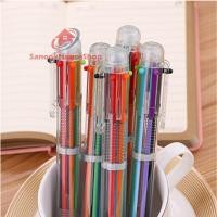 ราคา ปากกาหมึกแห้ง ปากกาลูกลื่น 6 สี 0.5 มมเขียนลื่น ปากกาสี ปากกาหลากสี หลายสี ปากกาหลากสี sn99 (29301053797)