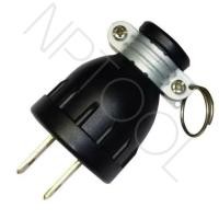 ราคา NP-82 ปลั๊กยางกลมขาแบน (ตัวใหญ่) สีดำ (48065873974)