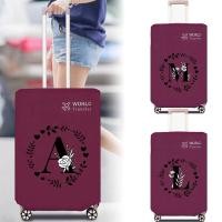 ราคา Non-woven Luggage Cover Suitcase Protector Velcro Luggage Cover 20-30Inch Suitcase Cover Garland Letter Series (53362579191)